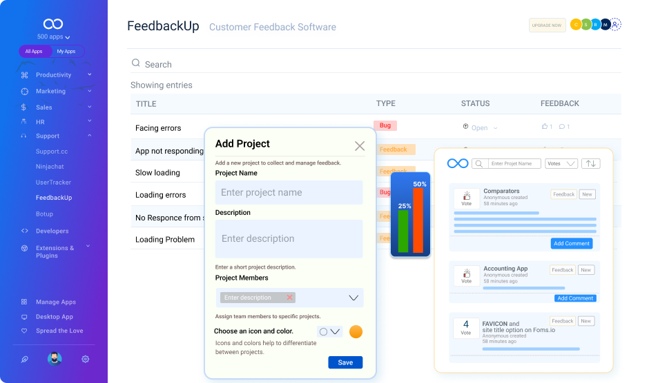 User Feedback Software | Feedbackup by 500apps